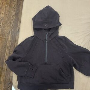 lululemon scuba oversized half-zip hoodie in espresso